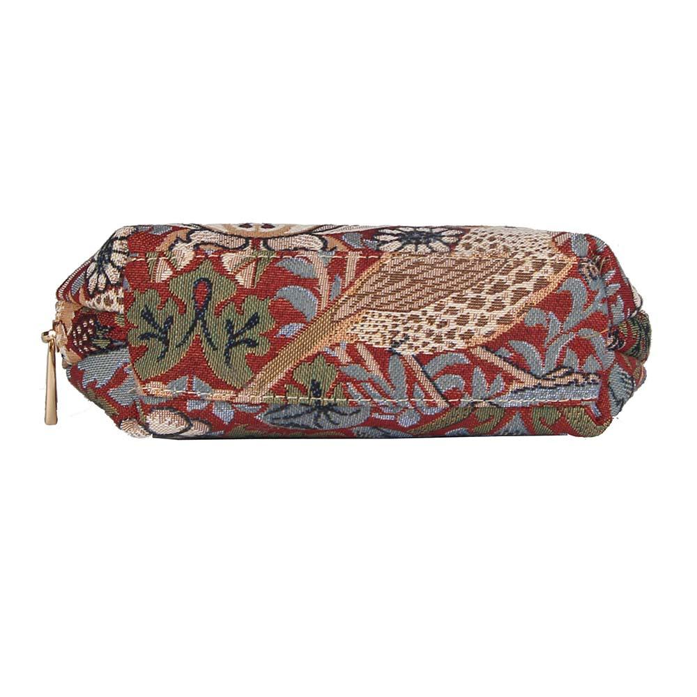 William Morris Strawberry Thief Red - Cosmetic Bag-4