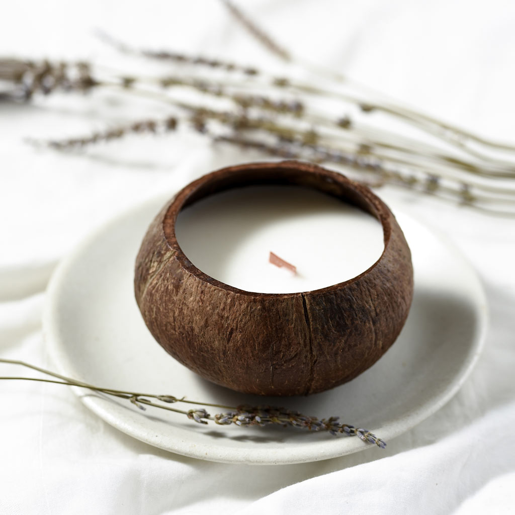 Coconut Shell Candle - Toasted Coconut Scent-6