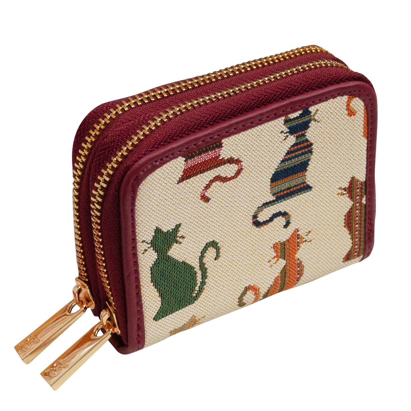 Cheeky Cat - Double Zip Purse-0