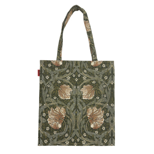William Morris Pimpernel and Thyme Green - Flat Bag-0