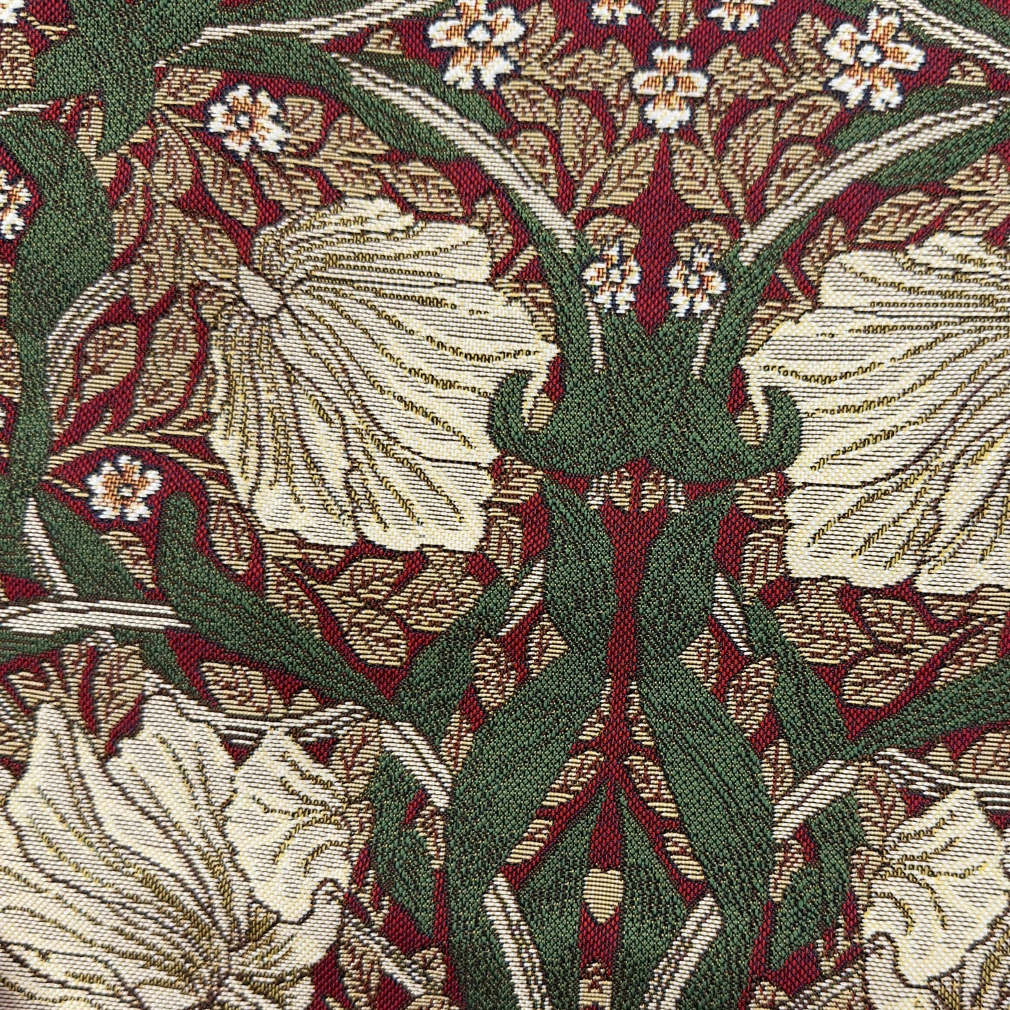 William Morris Pimpernel and Thyme Red - Flat Bag-1