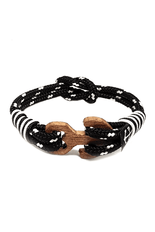 Saoirse Reef Knot Wood Anchor Nautical Bracelet-0