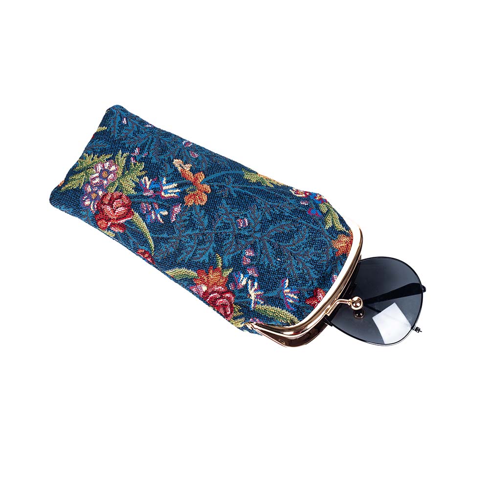 V&A Licensed Flower Meadow Blue - Glasses Pouch-3