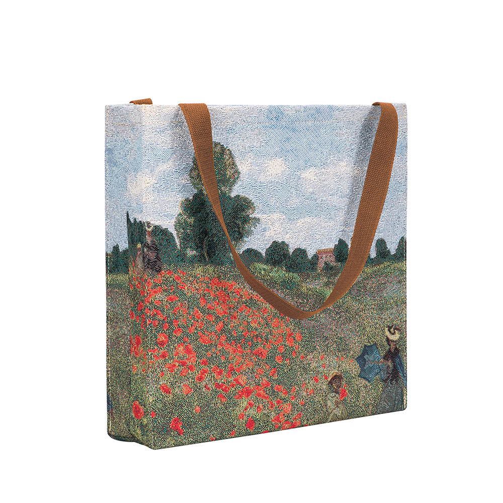 Monet Poppy Field - Gusset Bag-3