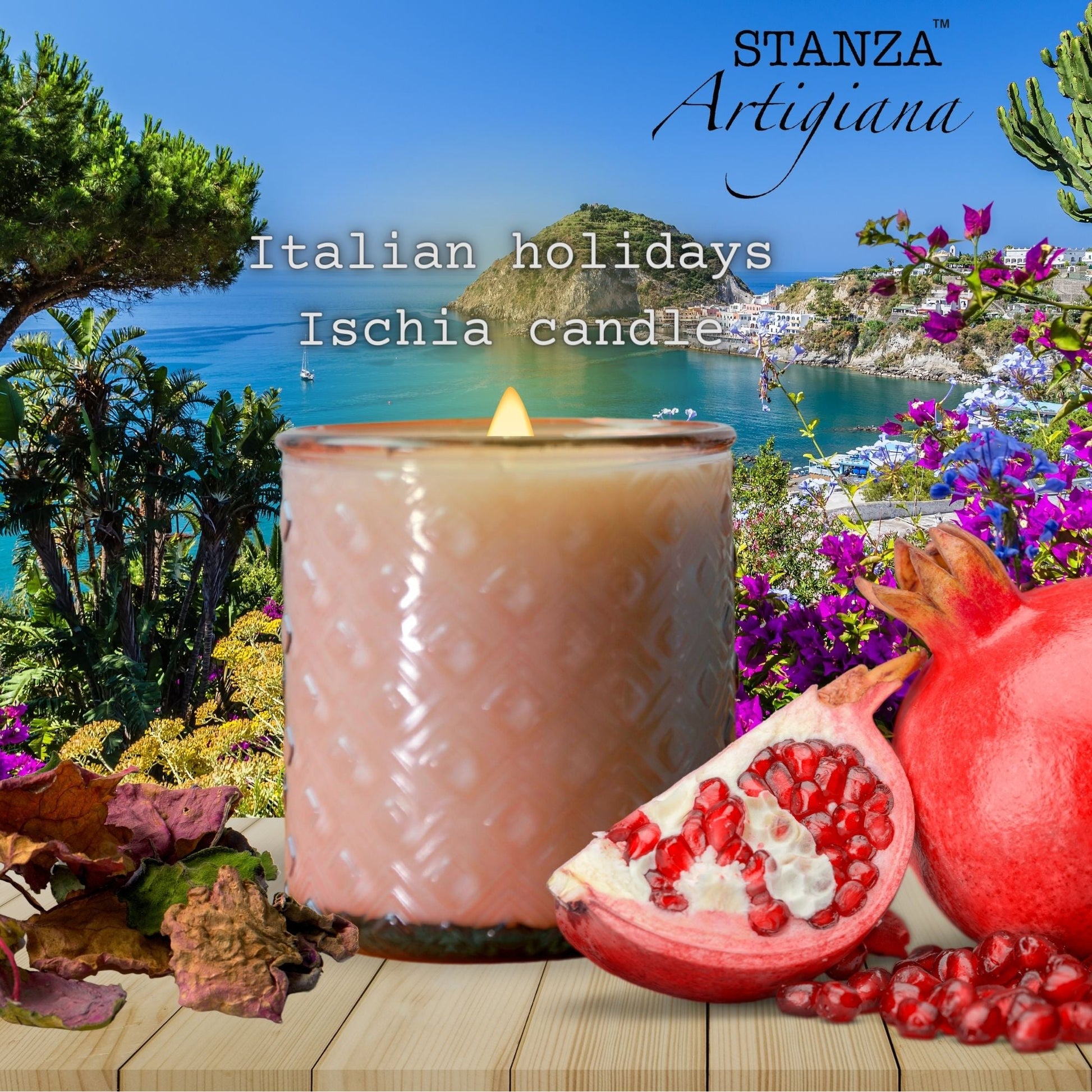 Italian Holidays collection - Ischia Candle - Fruity and woody Fragrance Inspired by the Italian Coast-0