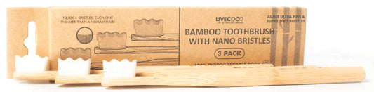 LiveCoco™ Nano Toothbrush - Compostable Bamboo-0