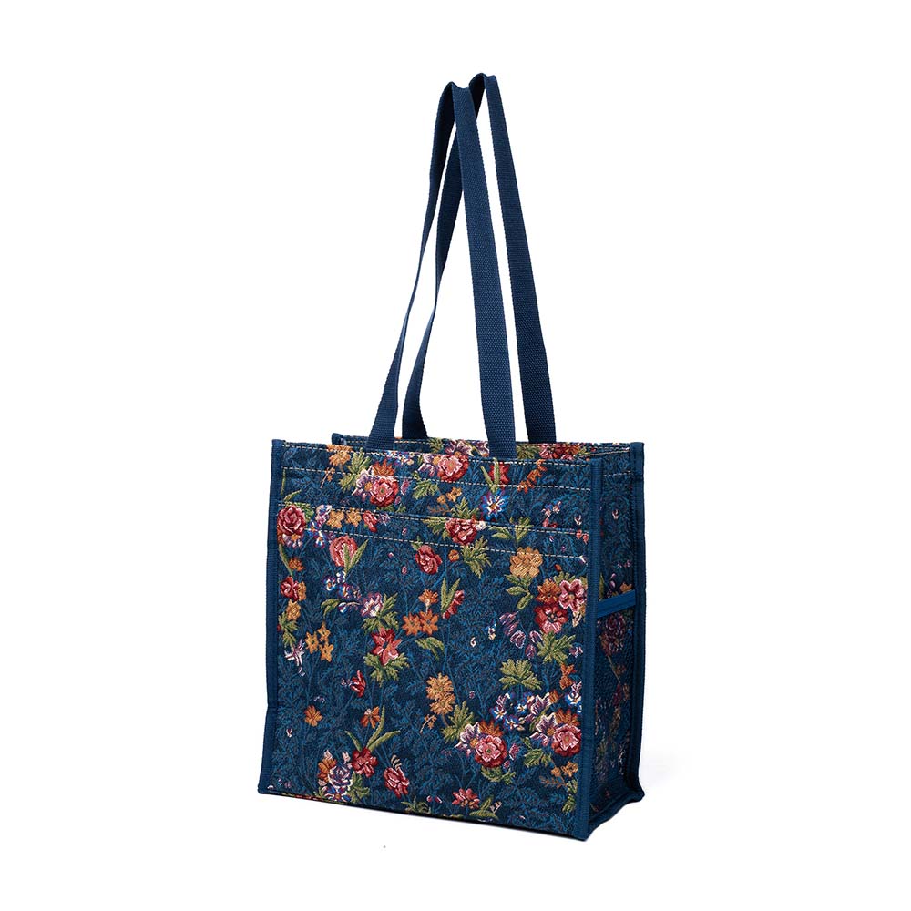 V&A Licensed Flower Meadow Blue - Shopper Bag-3