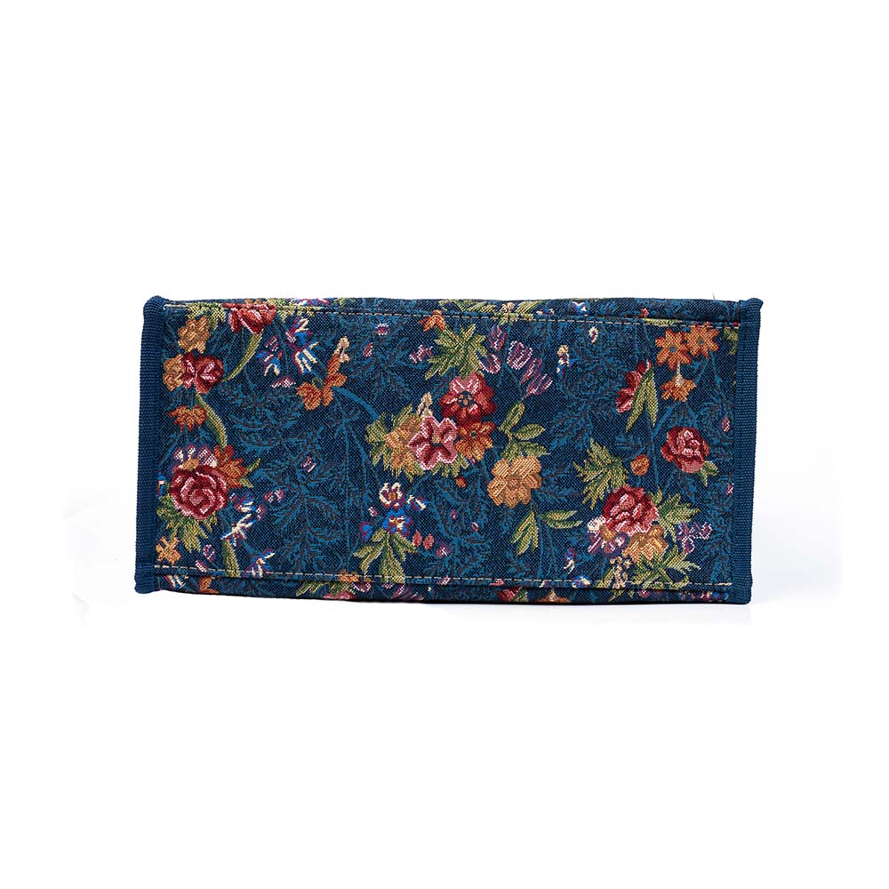 V&A Licensed Flower Meadow Blue - Shopper Bag-5