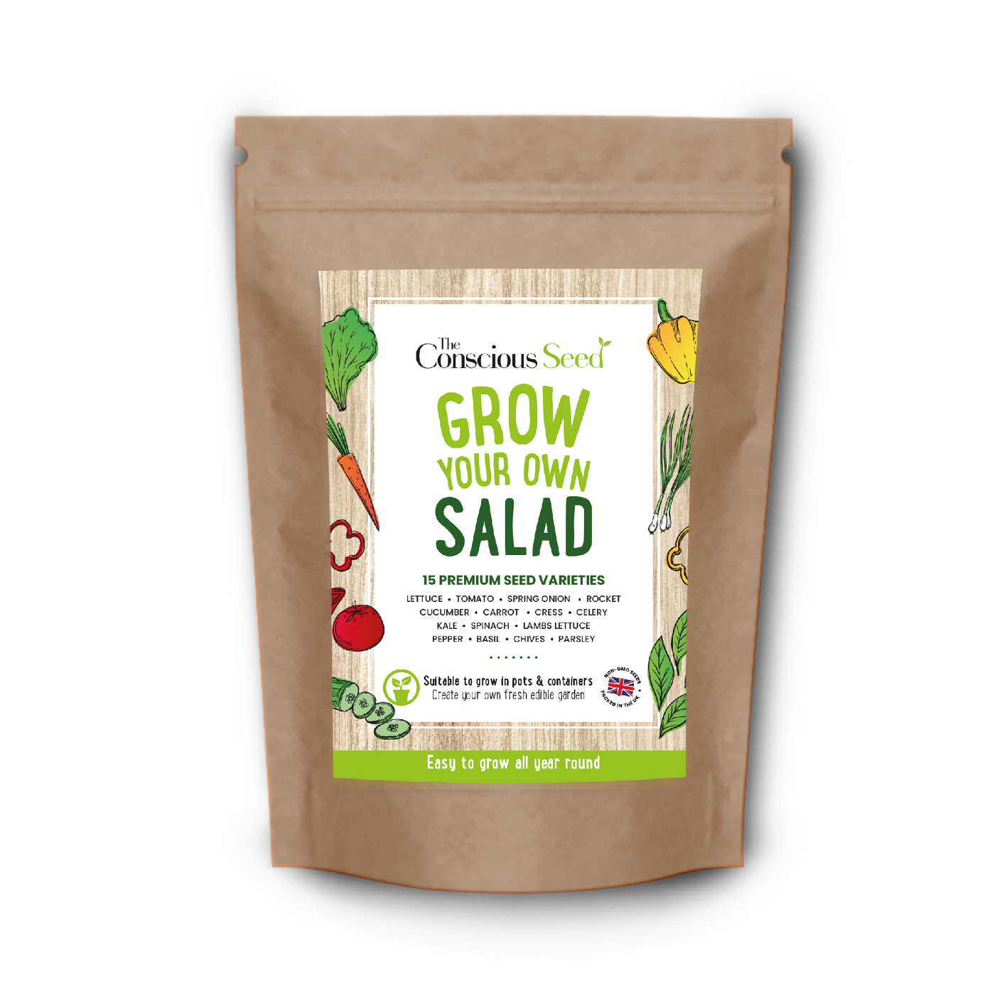 SALAD Seed Kit - 15 Premium Seed Varieties-0