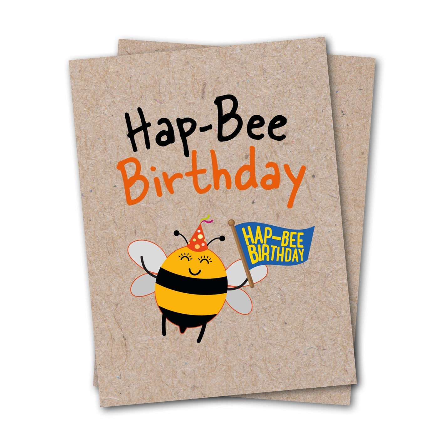 Hap-bee Birthday - Eco Kraft Greeting Card-1