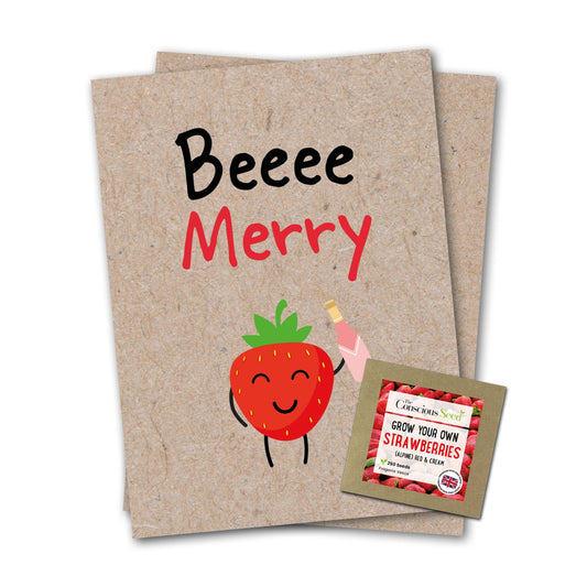 Beeee Merry - Eco Kraft Greeting Card-0