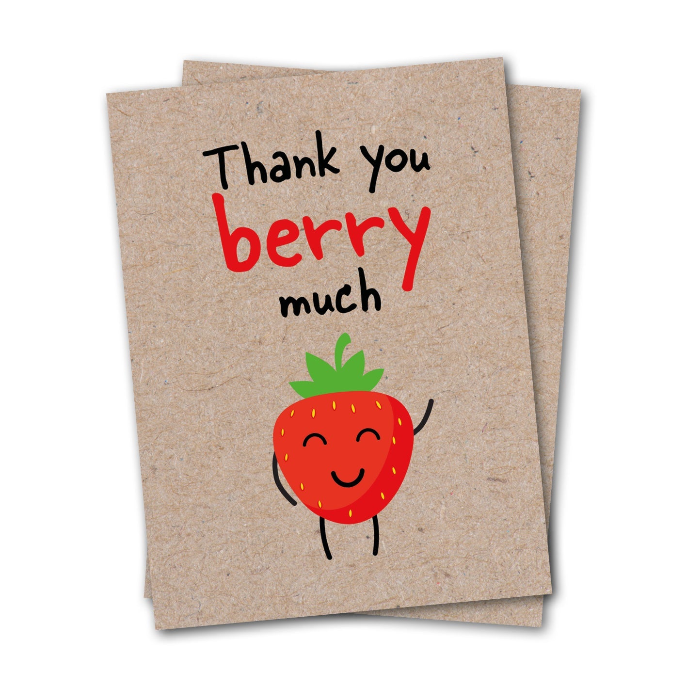 Thank You Berry Much - Eco Kraft Greeting Card-1