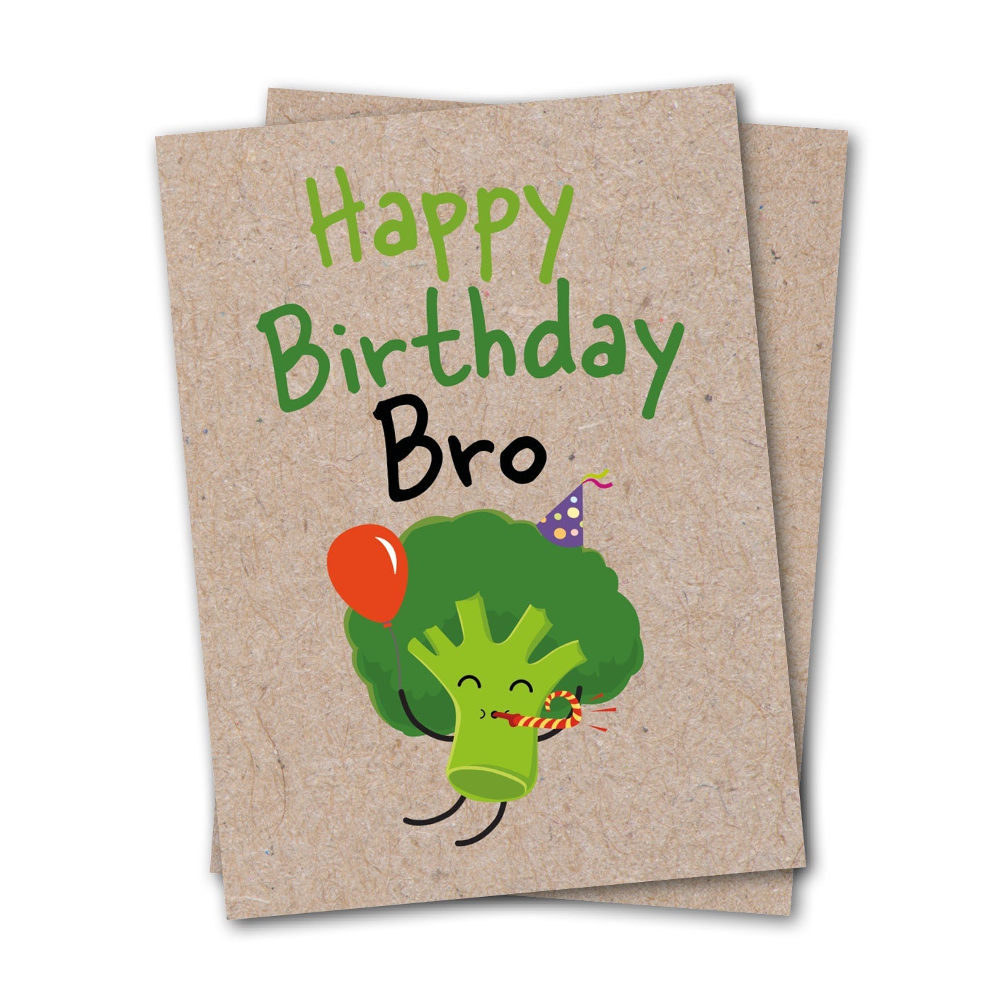 Happy Birthday Bro - Eco Kraft Greeting Card-1
