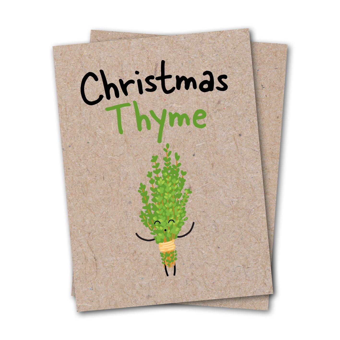 Christmas Thyme - Eco Kraft Greeting Card-1