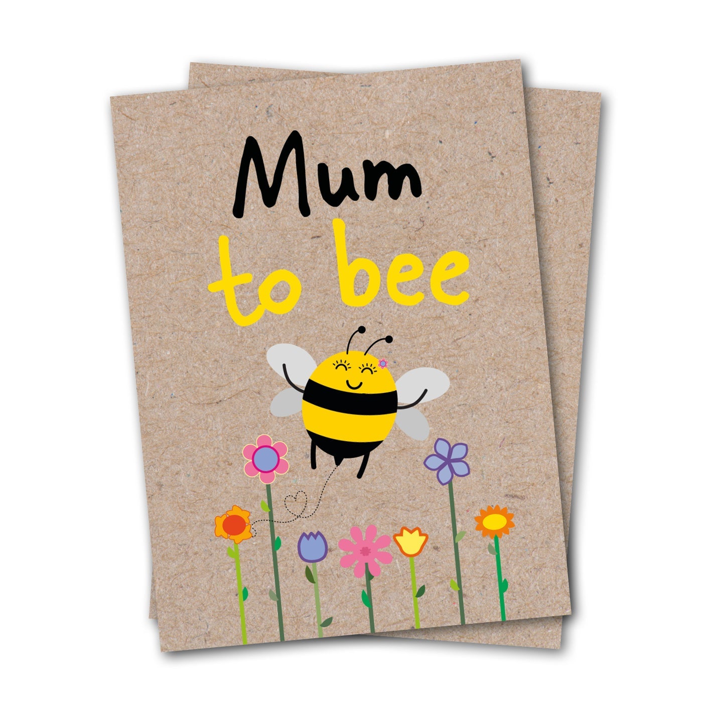 Mum To Bee - Eco Kraft Greeting Card.-1