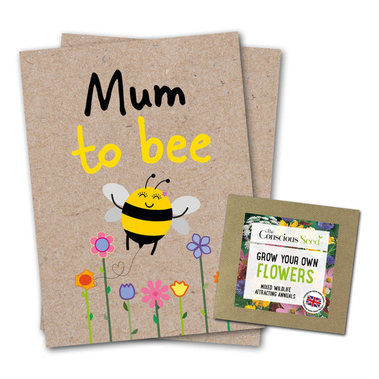 Mum To Bee - Eco Kraft Greeting Card.-0