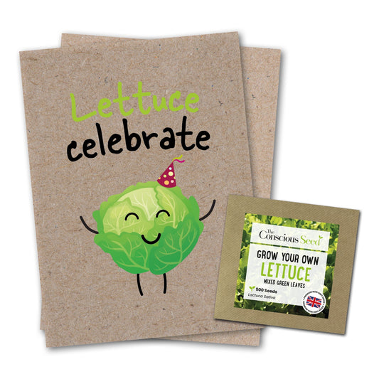Lettuce Celebrate - Eco Kraft Greeting Card-0