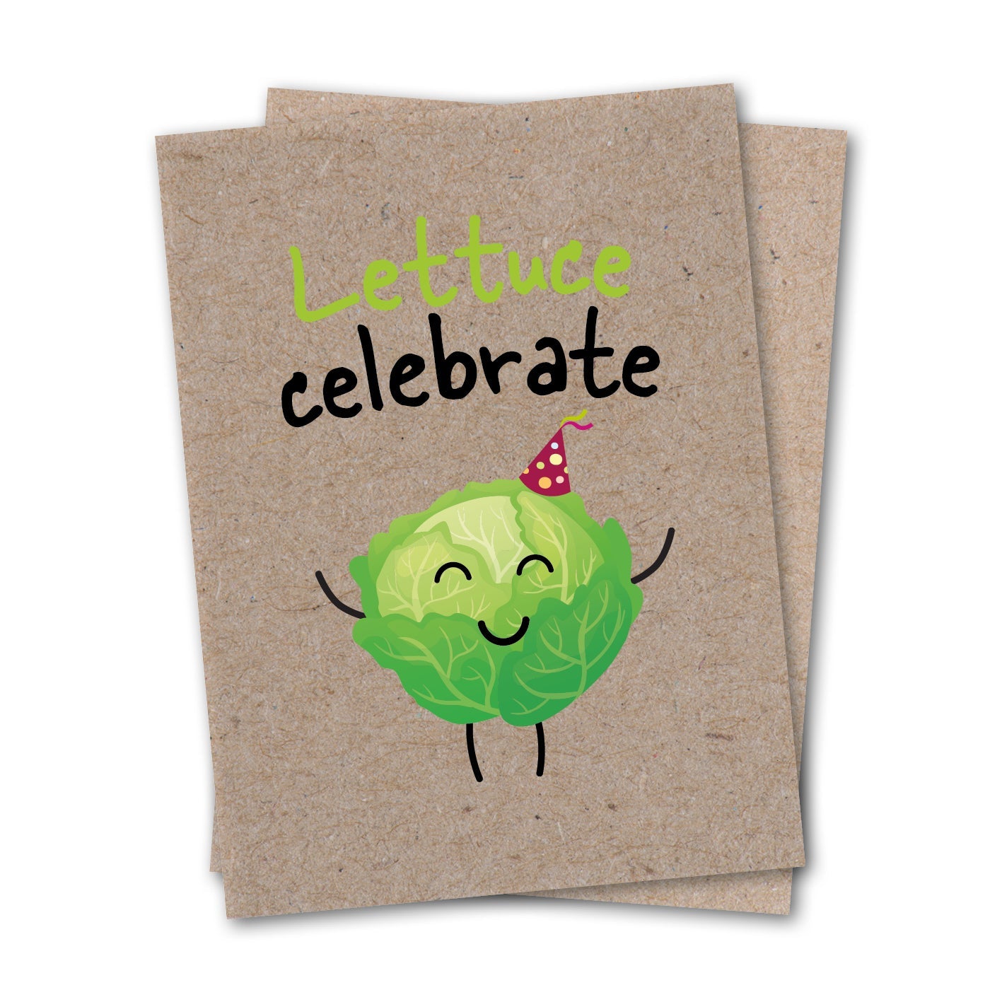 Lettuce Celebrate - Eco Kraft Greeting Card-1