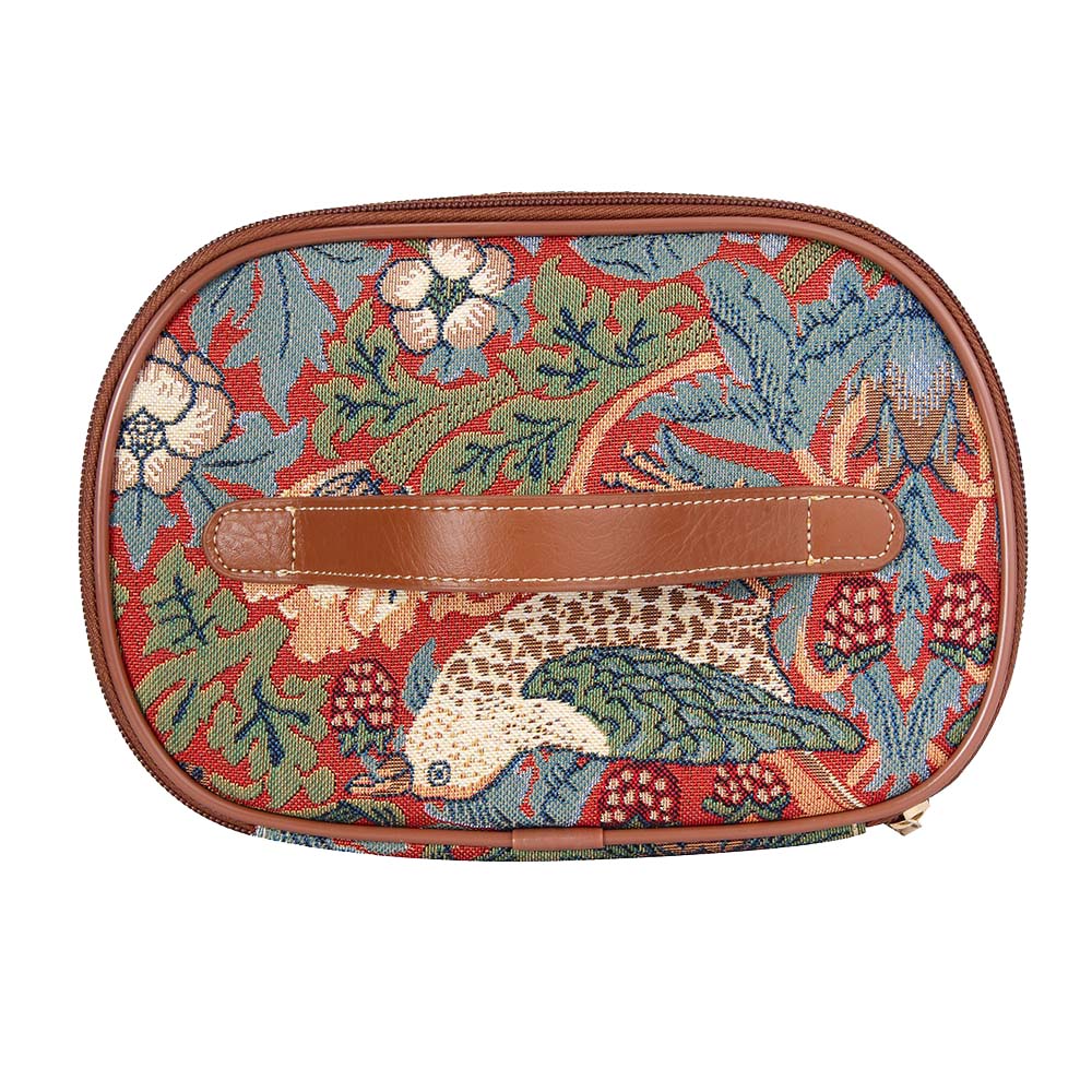 William Morris Strawberry Thief Red - Toiletry Bag-2