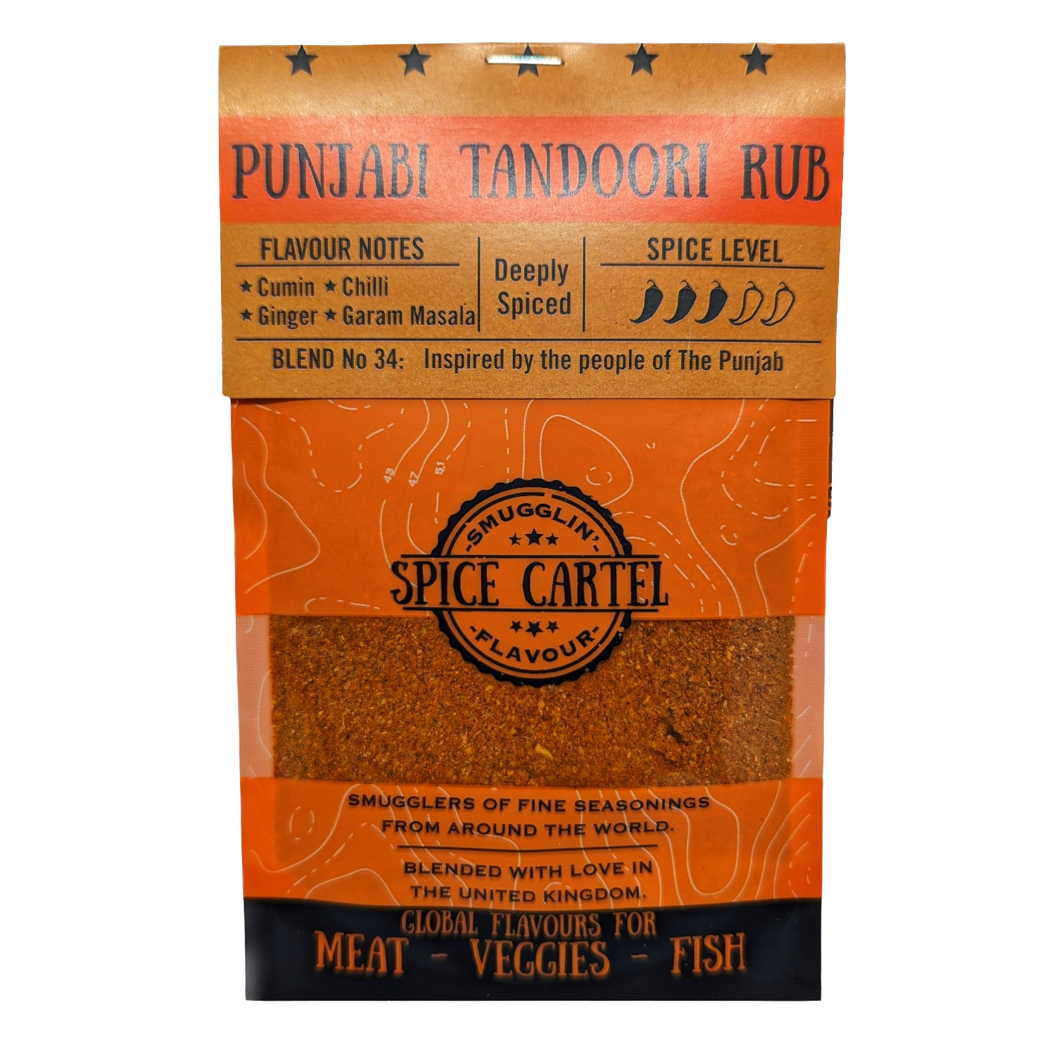 Spice Cartel's Punjabi Tandoor Masala Rub 35g Resealable Pouch-0