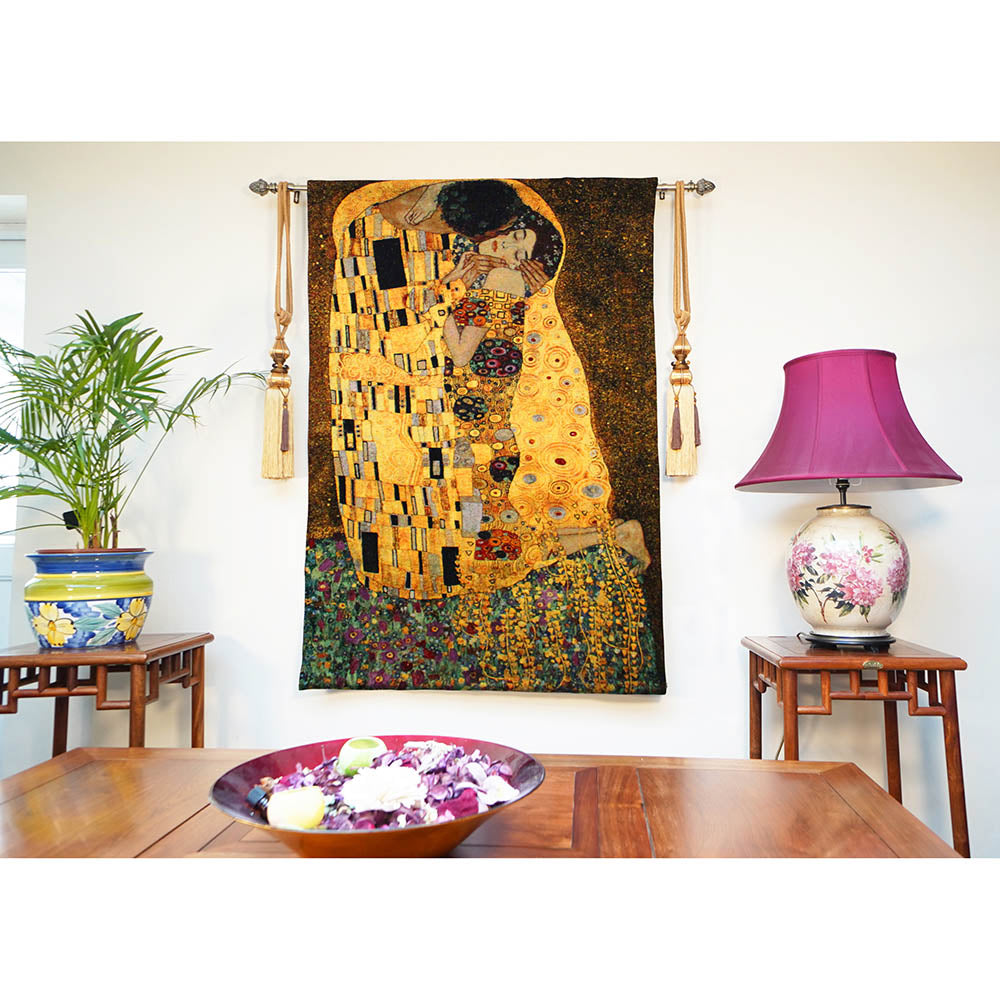 Gustav Klimt The Kiss - Wall Hanging 90cm x 138cm (70 rod)-4