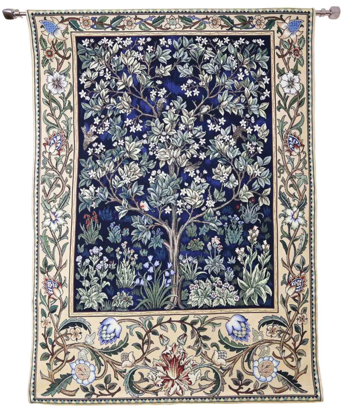 William Morris Tree of Life Blue - Wall Hanging in 3 sizes-0