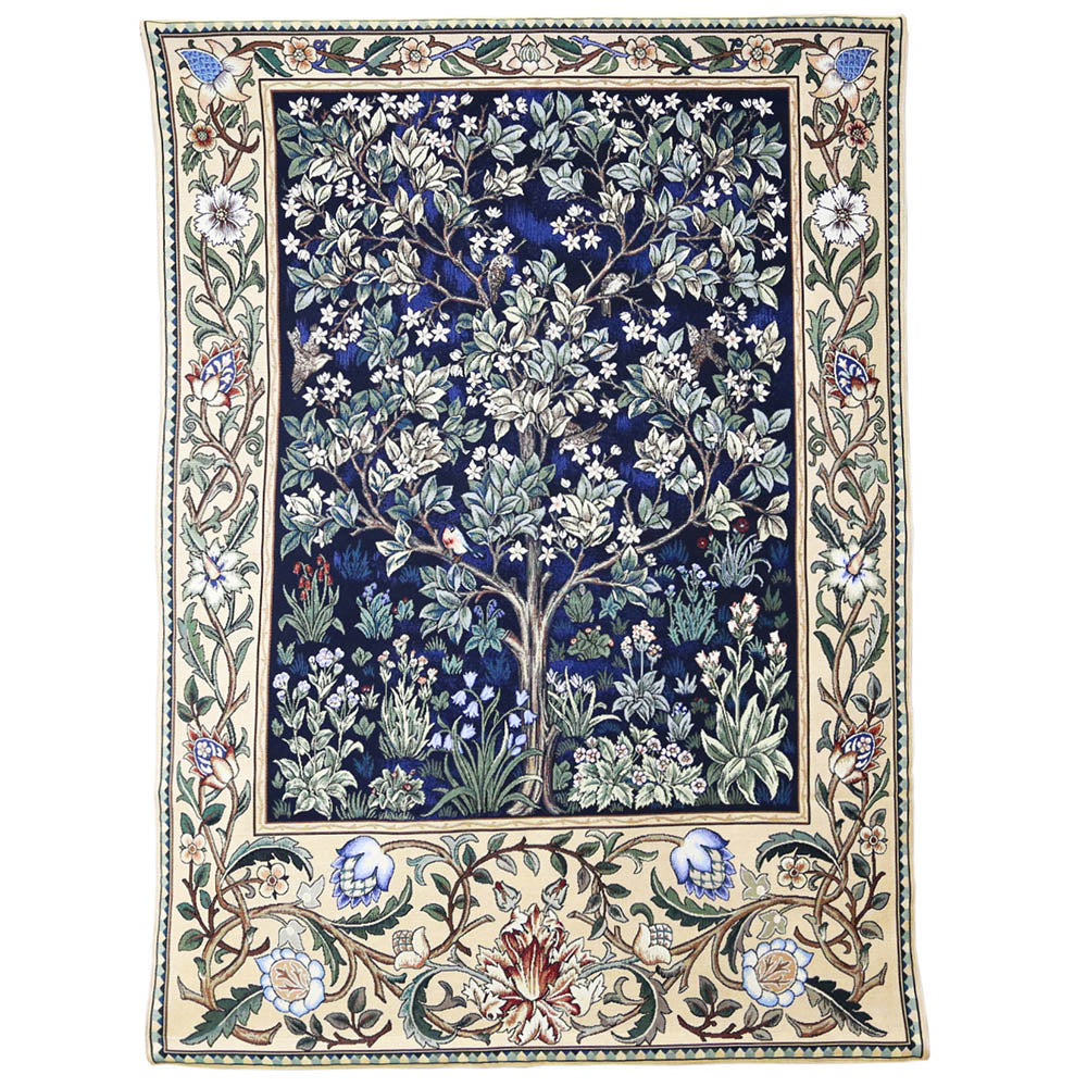 William Morris Tree of Life Blue - Wall Hanging in 3 sizes-11