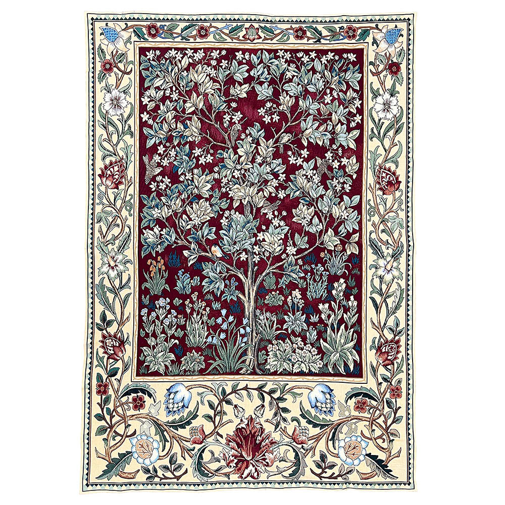 William Morris Tree of Life Red - Wall Hanging in 3 sizes-8