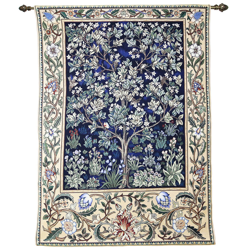 William Morris Tree of Life Blue - Wall Hanging in 3 sizes-6