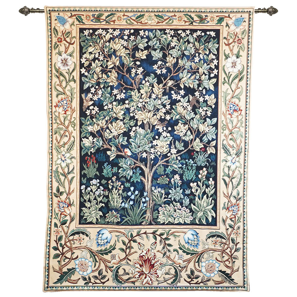 William Morris Tree of Life Blue - Wall Hanging in 3 sizes-4
