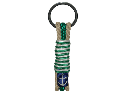Classic Rope & Braided Green String Handmade Keychain-0