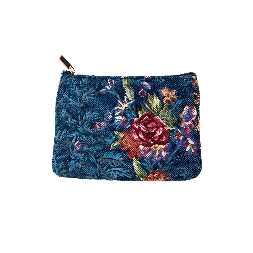 V&A Licensed Flower Meadow Blue - Zip Coin Purse-0