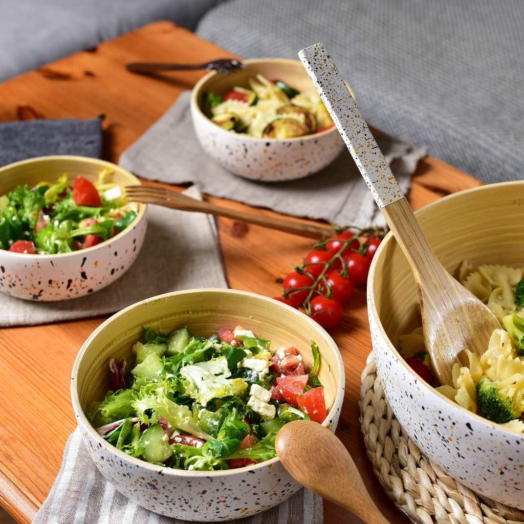 Extra Large Bamboo Salad Bowl (28cm Diameter)-5