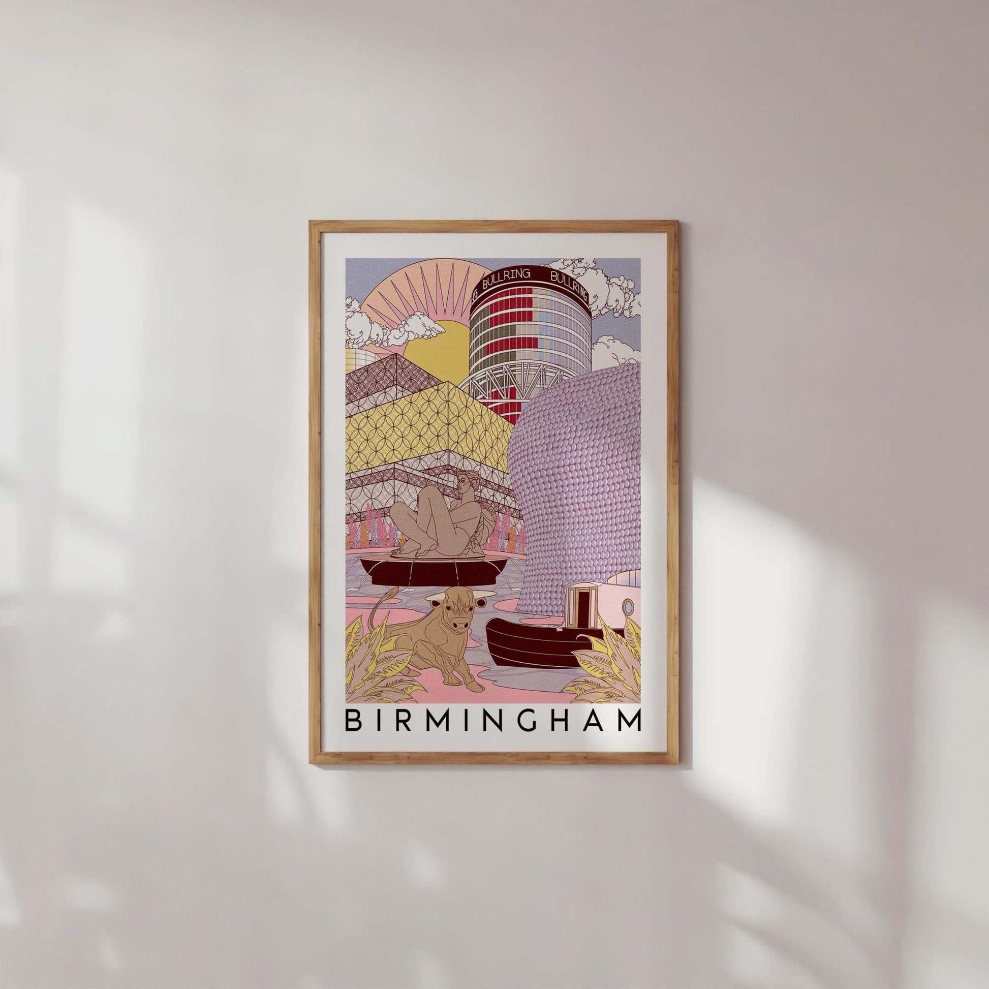 Birmingham Skyline Art Print-0