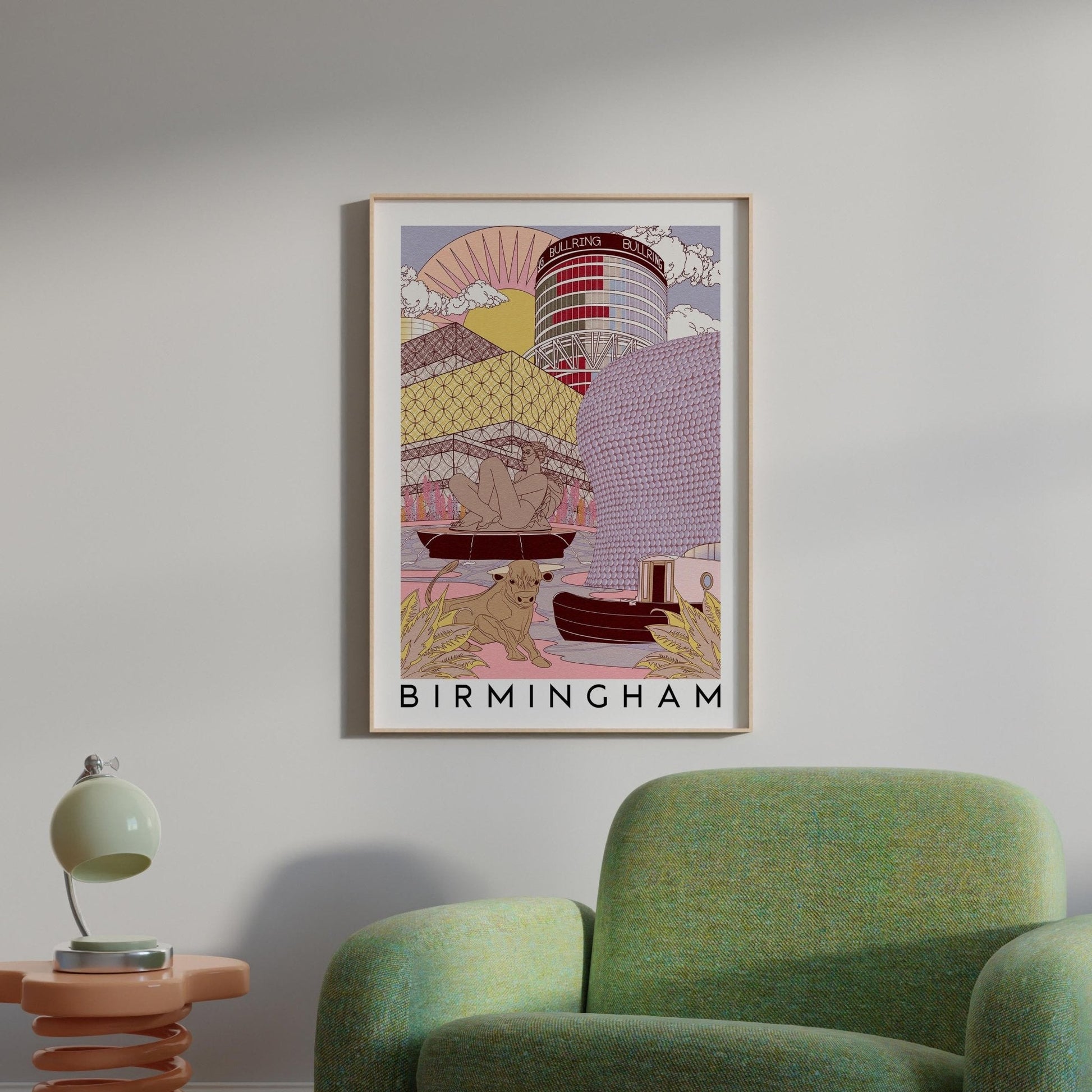 Birmingham Skyline Art Print-1