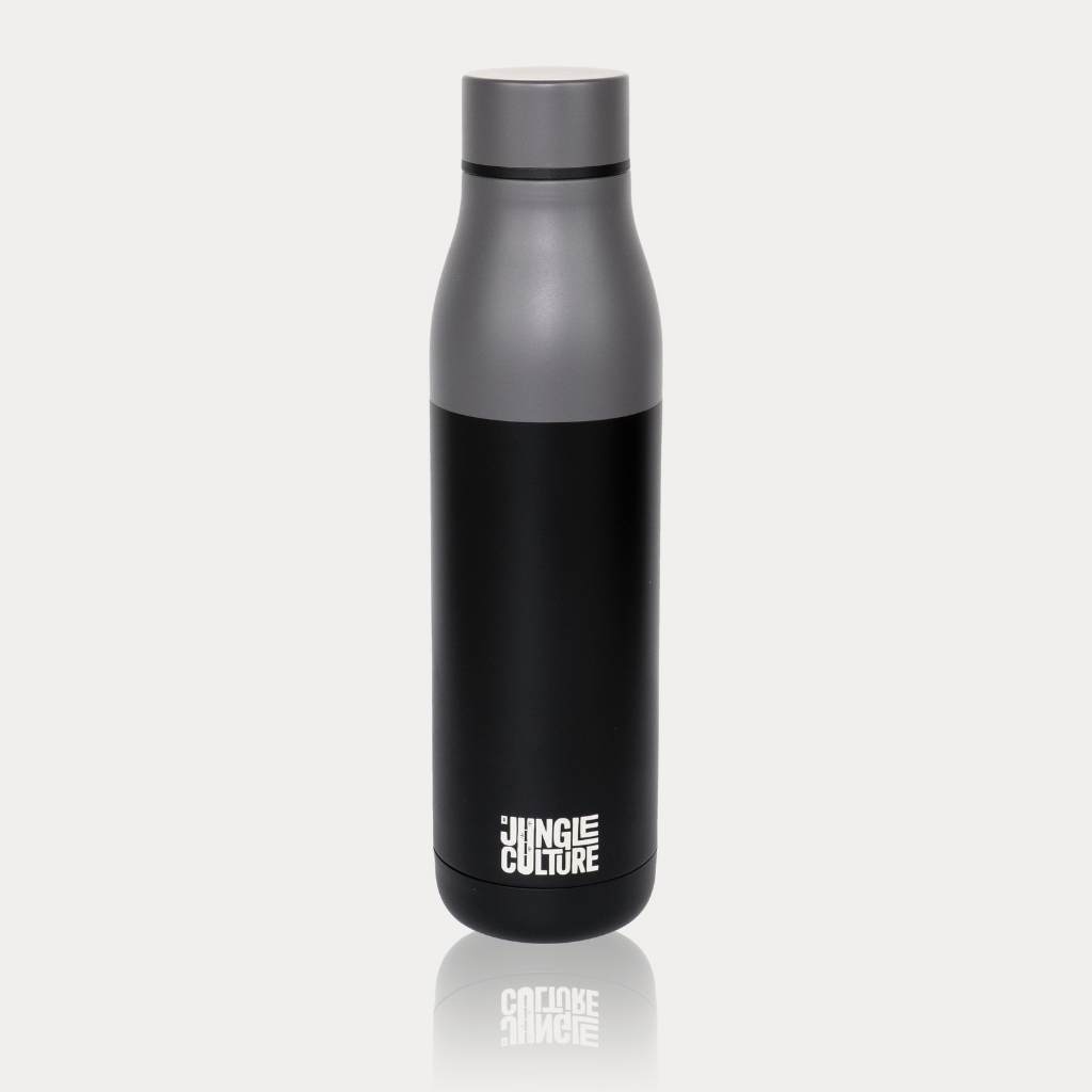 Reusable Stainless Steel Water Bottle (Matt Effect Black)-6