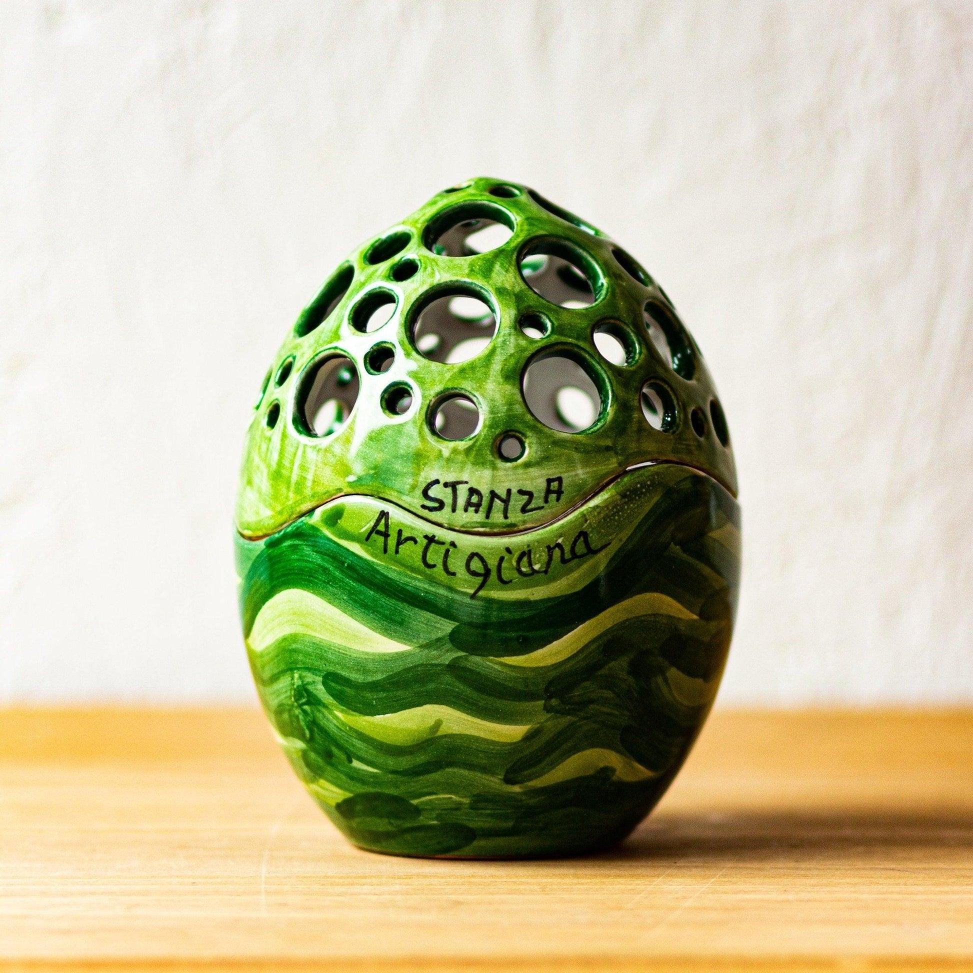 Ceramic egg candle-1