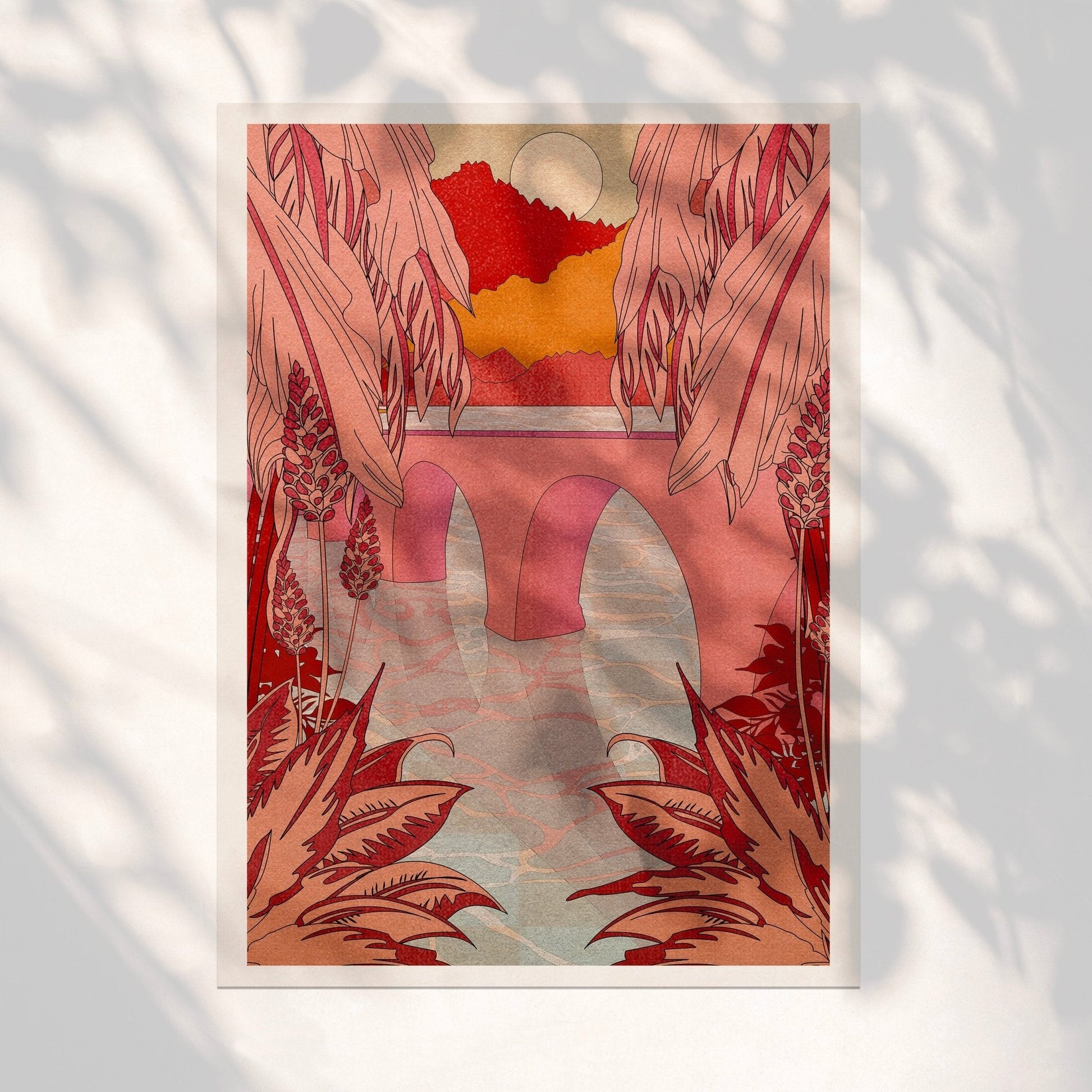 'Palm Bridge' Art Print-2