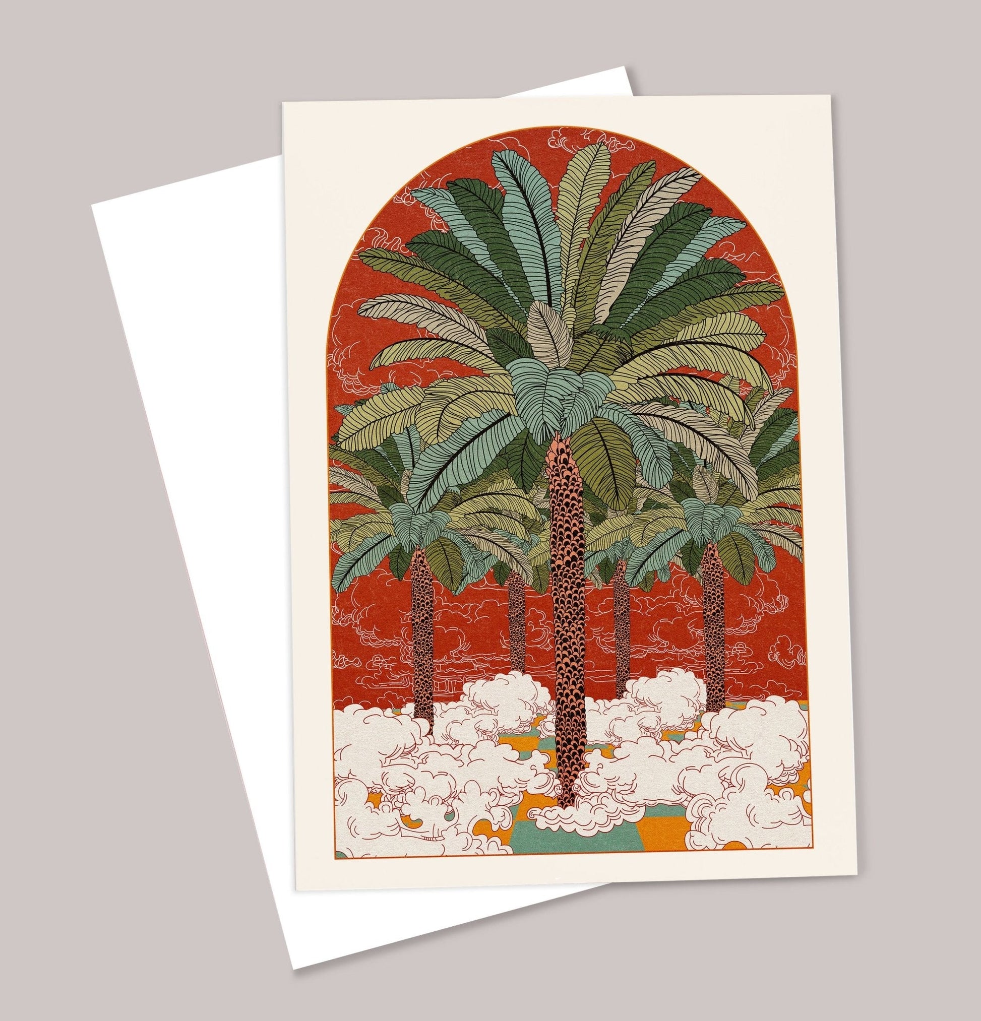 'Remember When' Greetings Card | Palm Tree | Affordable Boho Card UK-0
