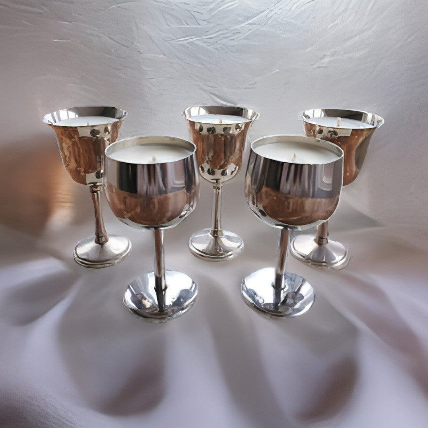 Silver Goblet Candles - Winter Solstice Fragrance-0