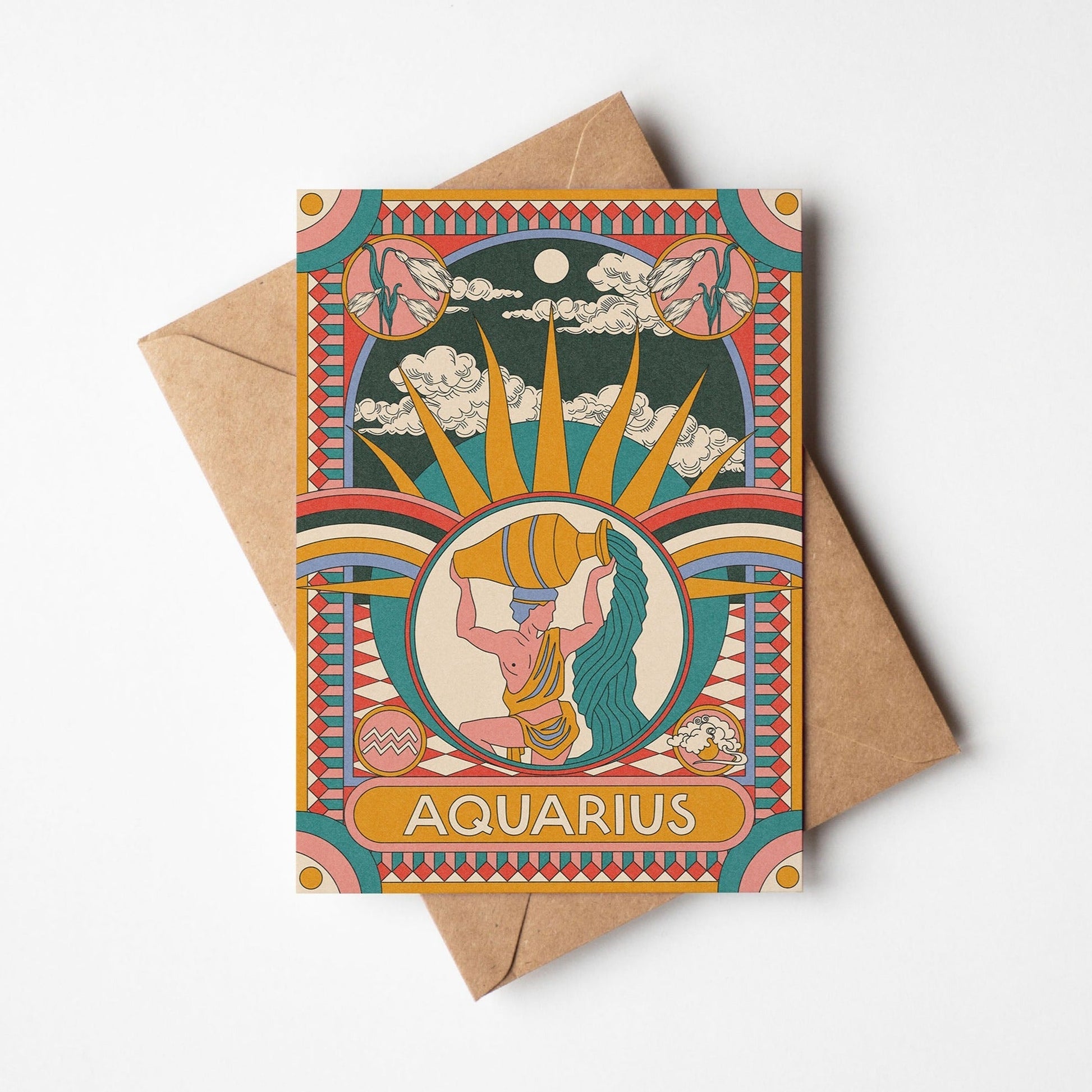 Star Sign Zodiac Horoscope Celestial Greetings Card | Fully Recycled-0