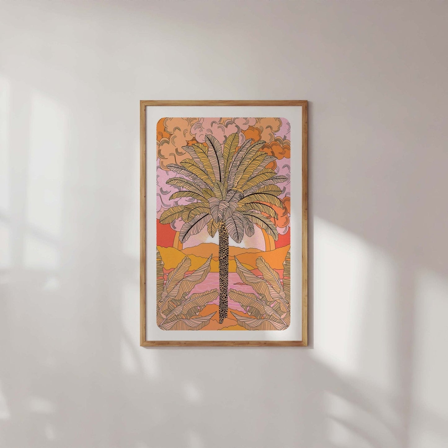 'Sunset Palm' Art Print-1