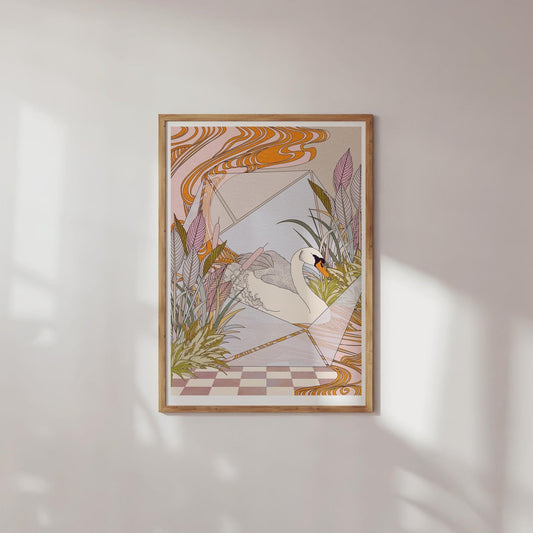 'Swan Terrarium' Art Print-0