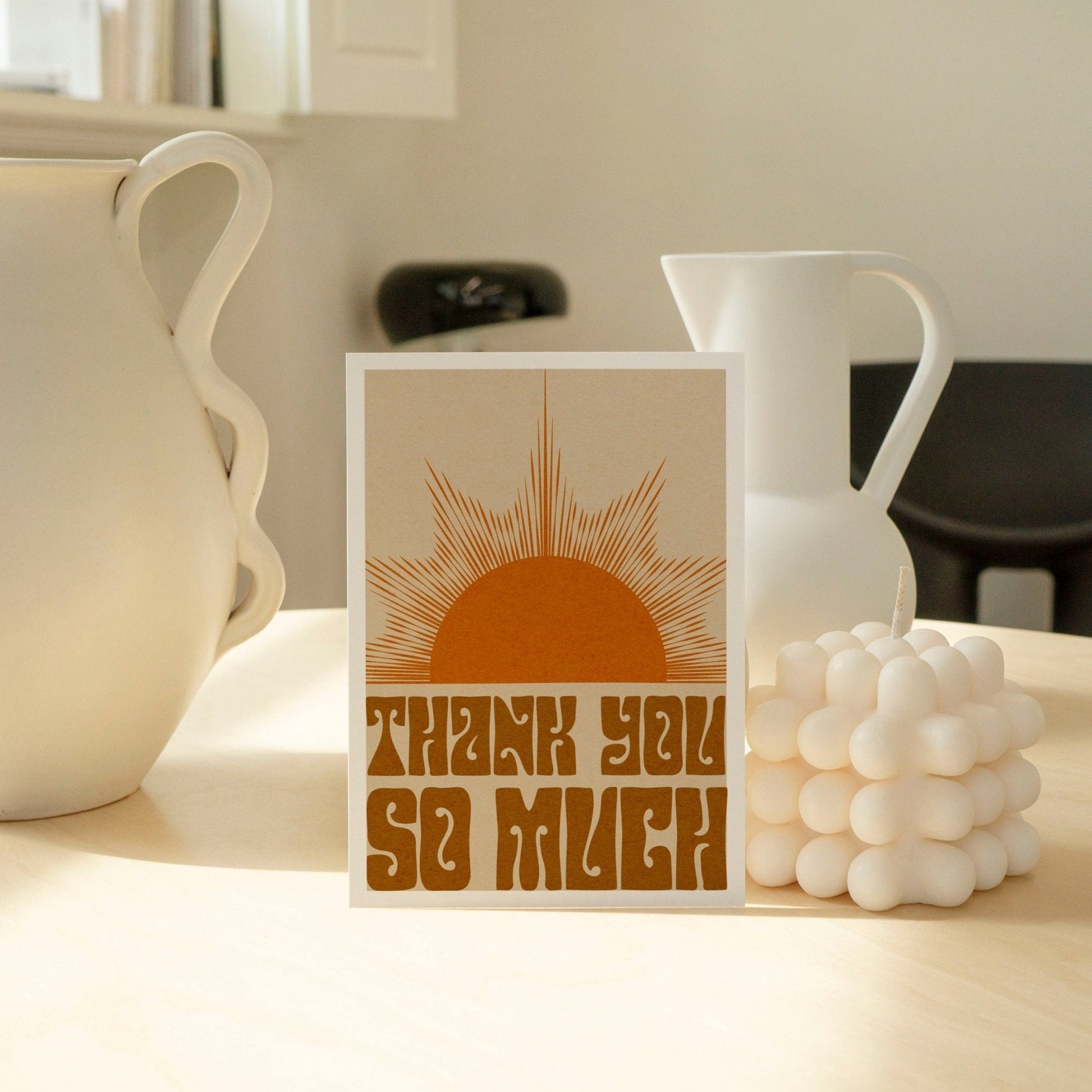 'Thank You' Boho Sun A6 Greetings Card | Fully Recycled-1