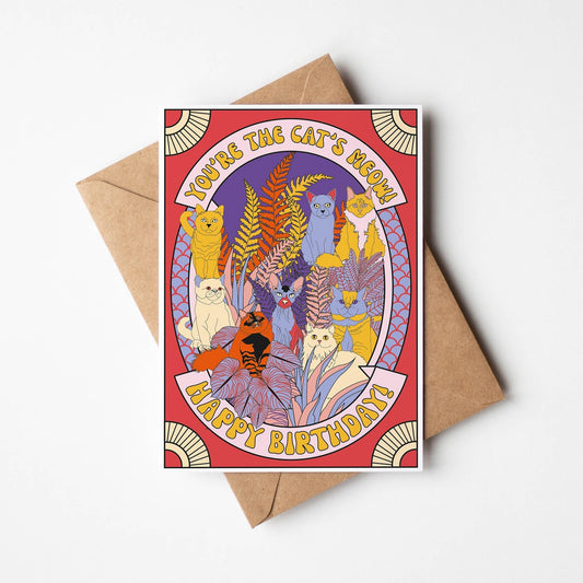 'The Cat's Meow' Birthday Card | Cats Card | Fully Recycled-0