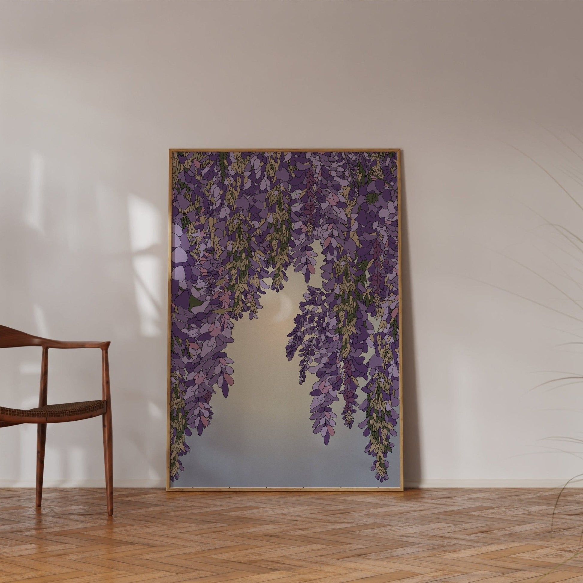 'Wisteria and Moon' Art Print-3