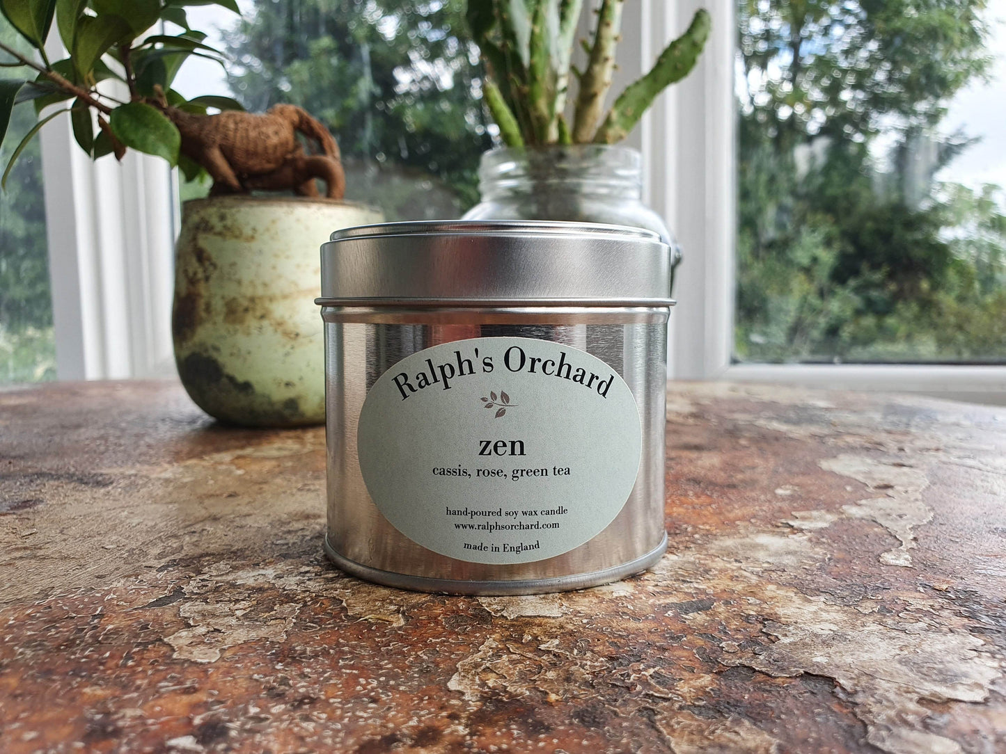 Zen: Cassis, Rose, Green Tea Scented Candle-5
